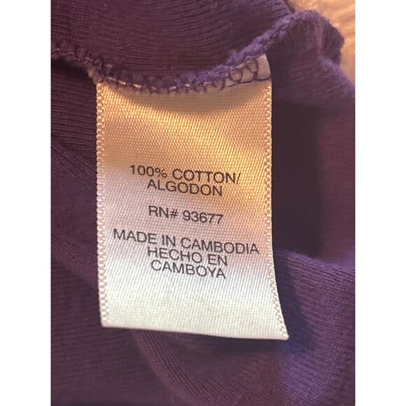 Vintage 1980's SJB Active Women's Purple/White Layered Look Top Size M Petite - Picture 4 of 6